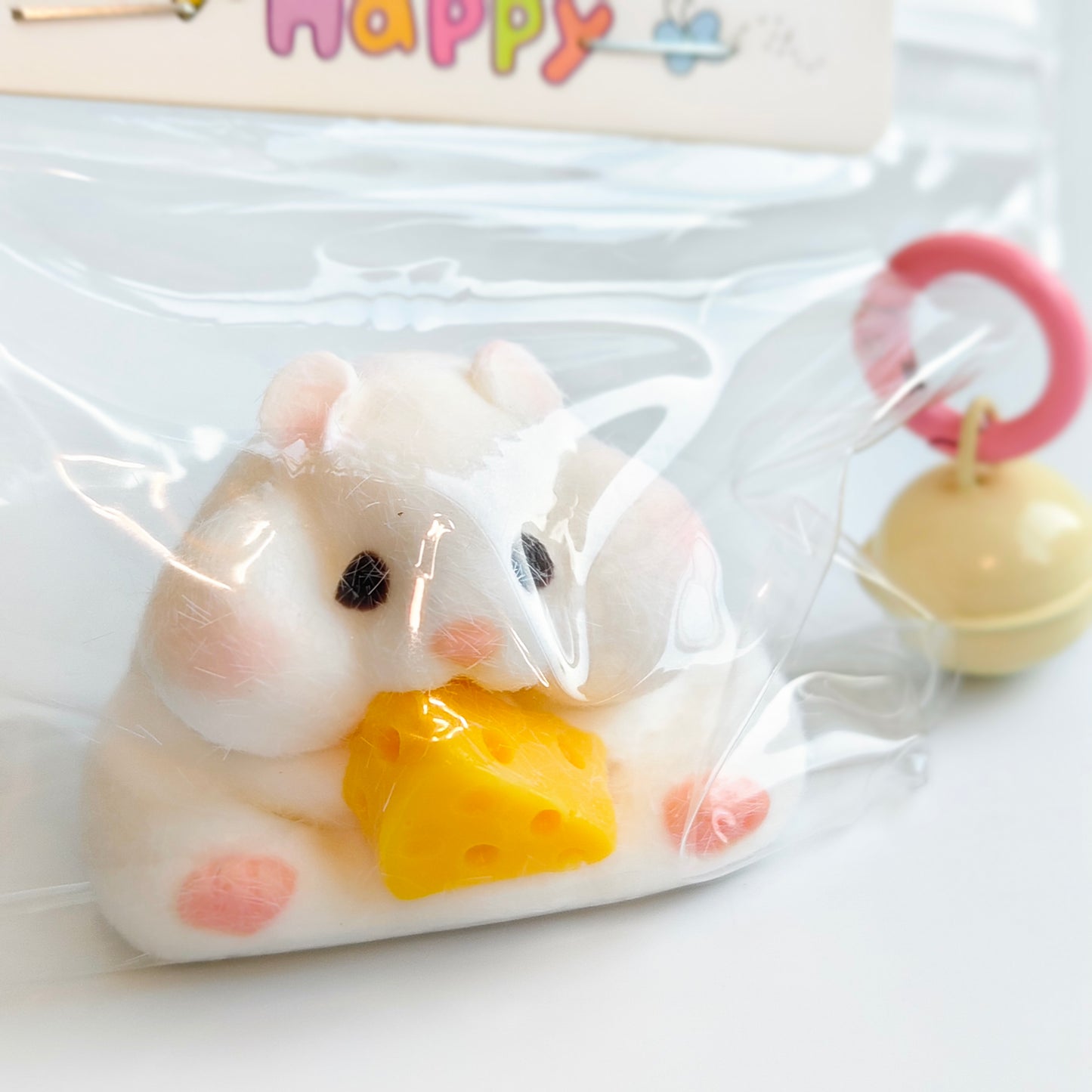 #W0005    Cheese Hamster Squishy Toy