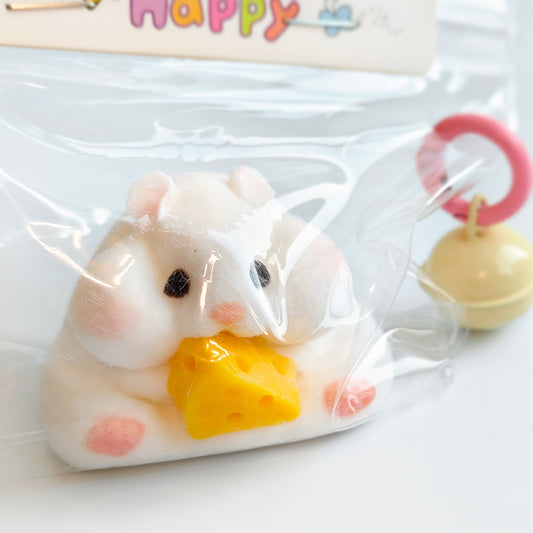 #W0005    Cheese Hamster Squishy Toy