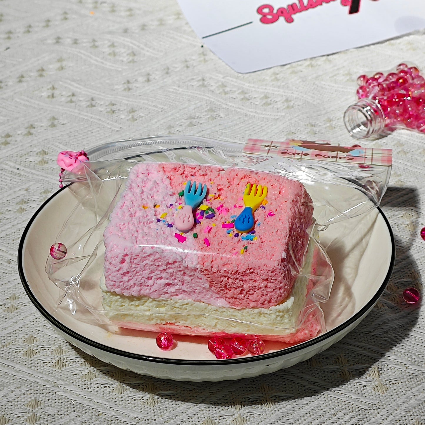 #F0003  big three-layer pink toast